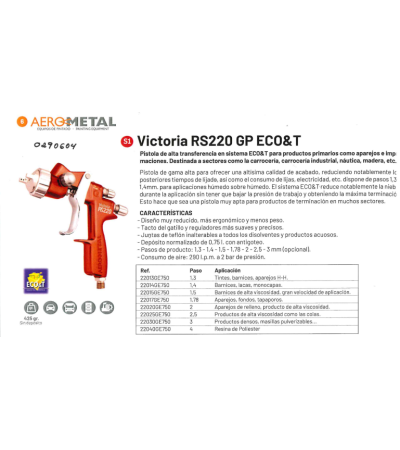 PISTOLA VICTORIA RS GP ECO&T P 1